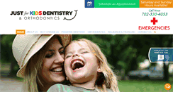 Desktop Screenshot of justforkidsdentistrylv.com