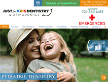Tablet Screenshot of justforkidsdentistrylv.com